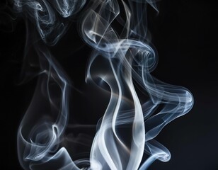 Elegant Abstract Smoke Art: Organic Shapes and Mysterious Trails