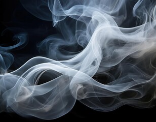 Elegant Abstract Smoke Art: Organic Shapes and Mysterious Trails