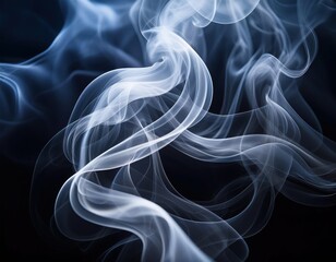 Elegant Abstract Smoke Art: Organic Shapes and Mysterious Trails