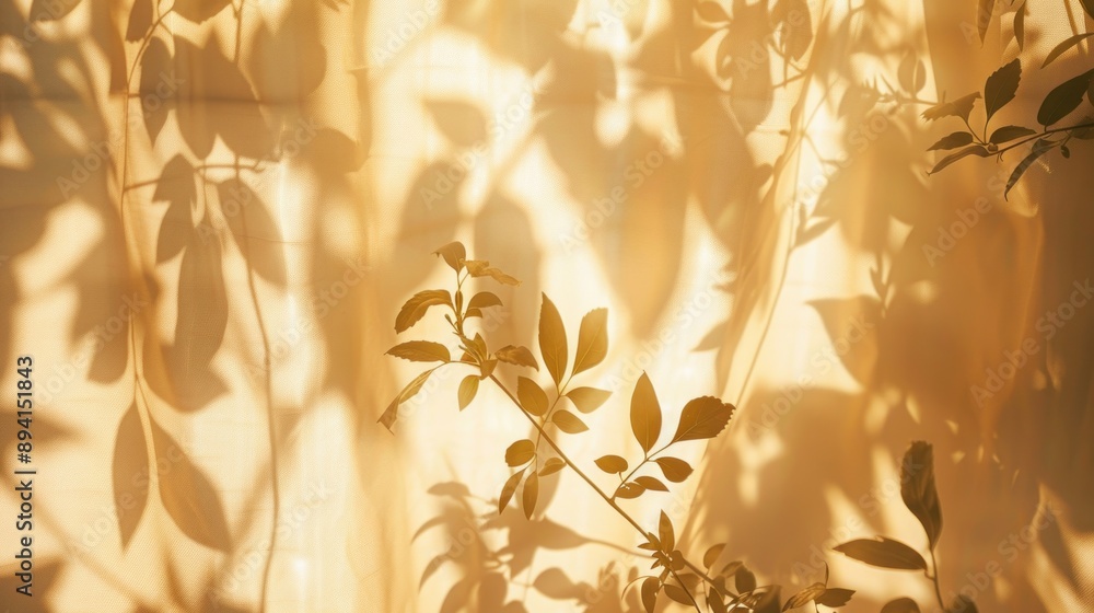 Poster sunlight and shadow play on a window