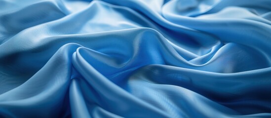 Obraz premium Blue Silk Fabric Texture