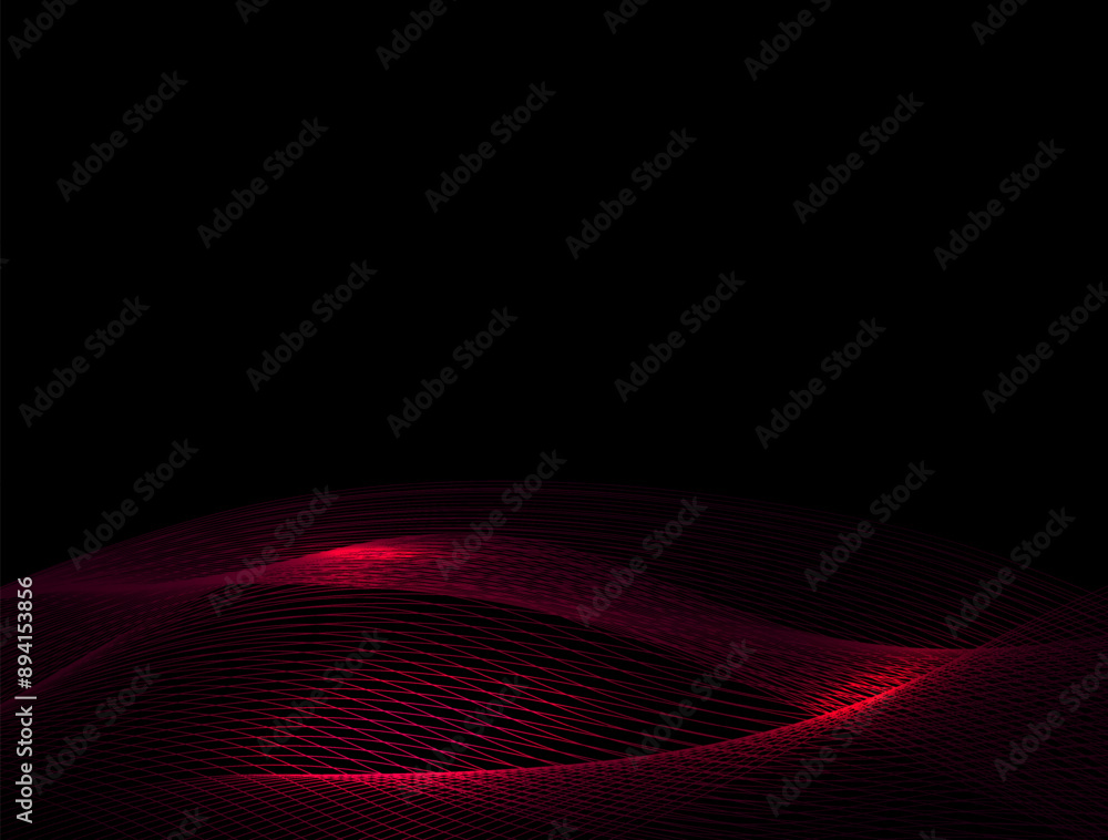 Canvas Prints isolated abstract red small mesh stylish black design.