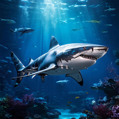 Fototapeta premium shark in the sea