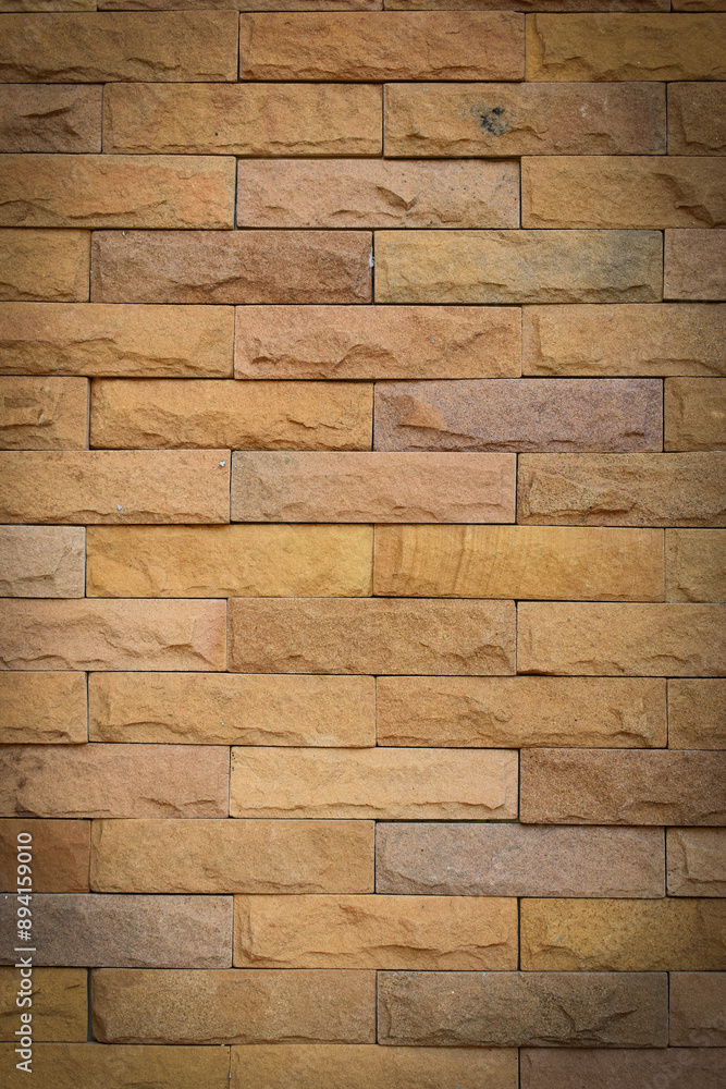 Poster blank old brick wall background, interior and exterior design