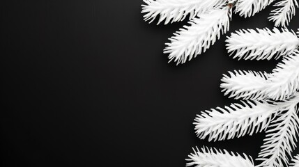 Festive Christmas background with white snow on a black backdrop for photo editing.