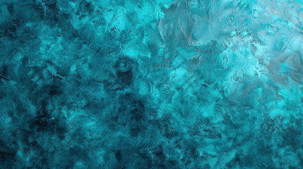 Explore a blend of dark turquoise and dark sky blue in abstract textures on rustic, polished concrete with hardedged paintings.