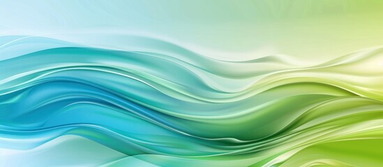 Fototapeta premium Abstract Green and Blue Waves