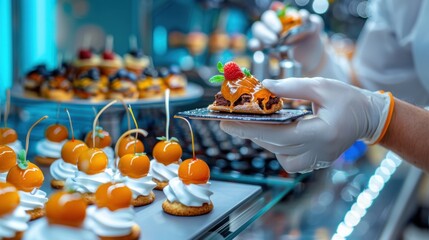 High-tech food safety, futuristic hygiene practices,