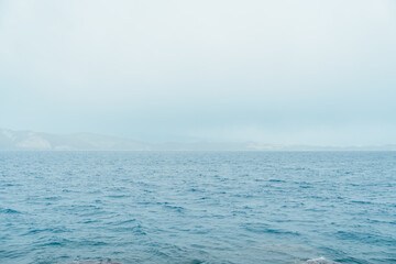 Lake Tazawa in winter at Semboku city, Akita Prefecture, northern Japan. It is the deepest lake in...
