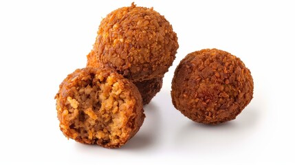 Whole and Half Falafel Close-Up