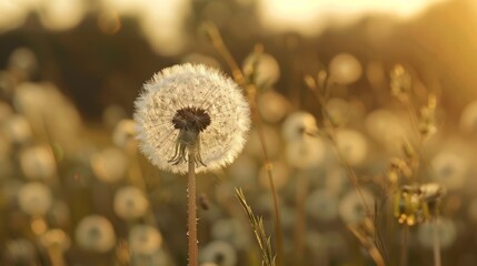 Dandelion in a Field of Sunlight