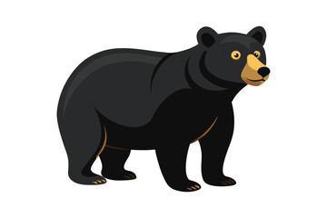 Fototapeta premium black-bear-silhouette-image-vector 