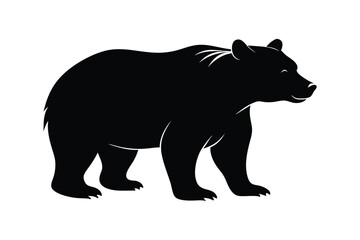Fototapeta premium black-bear-silhouette-image-vector 