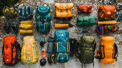 Equipment necessary for mountaineering and hiking. 