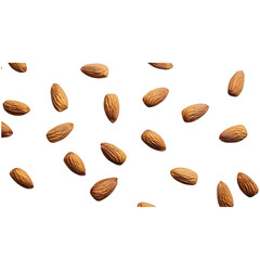 almonds isolated on white background