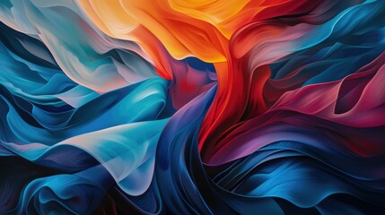 Obraz premium Smooth, flowing waves of color blending seamlessly