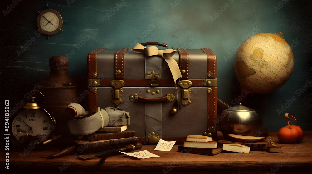 Wall mural Vintage Travel Still Life