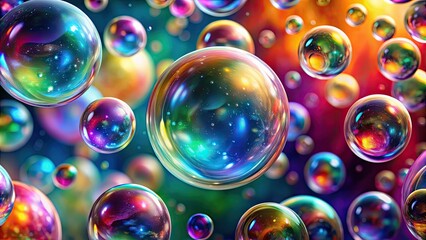Colorful abstract desktop wallpaper with flying bubbles, abstract, pc, desktop, wallpaper, background, colorful, bubbles