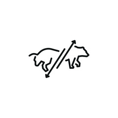 Bull and bear market icon. Simple bull and bear market icon for social media, app, and web design. Vector illustration.