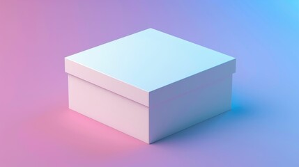 White box mockup with a seamless gradient background