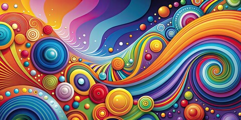 Abstract background with colorful swirls and geometric shapes, abstract, background, colorful, swirls, geometric, shapes
