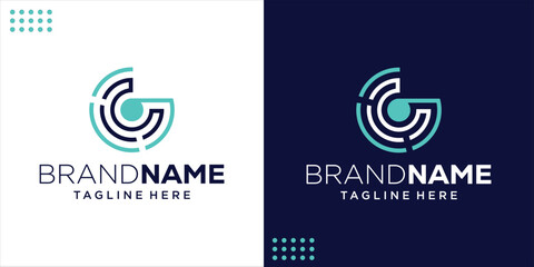 Creative G Cyber ​​Technology Logo, Design Inspiration, Illustration, Vector