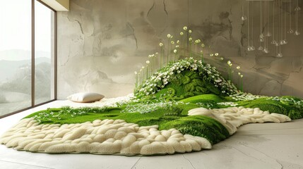 Carpet made from natural green materials