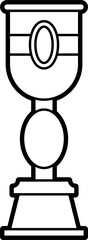 Old trophy outline illustration vector