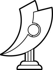 Modern trophy outline illustration vector