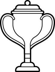 Old trophy outline illustration vector