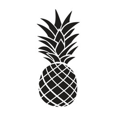 Obraz premium Tropical fruit pineapple logo design