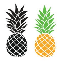 Tropical fruit pineapple logo