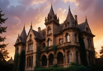 Fototapeta premium the hunted house in the forest