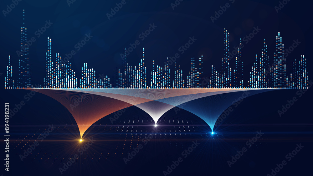 Poster data analysis concept and big data technology.