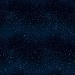 Fototapeta premium Seamless background of starry night sky with deep blue-black gradient and countless twinkling white stars is perfect for astronomy-themed designs, night scenes or space illustrations in creative proje