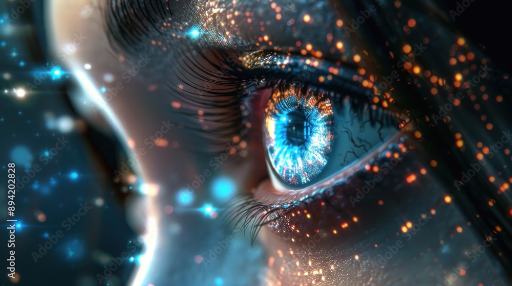 Poster ai eyes or artificial intelligence can write development technology