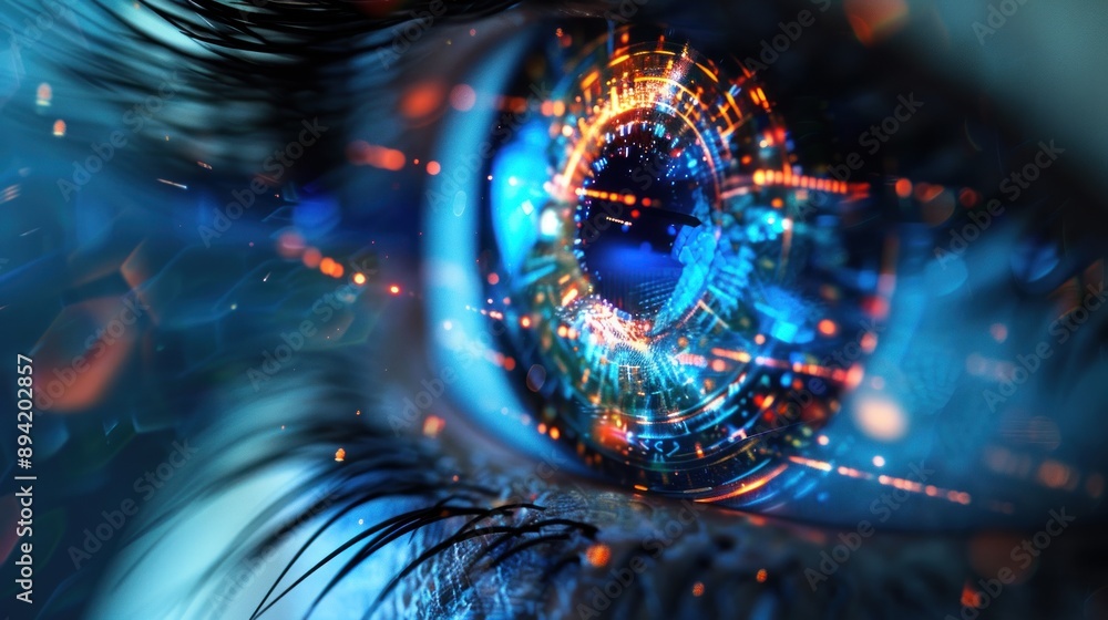 Poster ai eyes or artificial intelligence can write development technology
