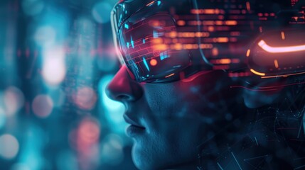 Abstract concept of future digital technology.