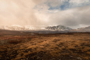 clouds over the mountains