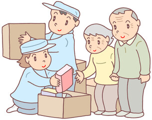 生活のイラスト - 終活・断捨離・身辺整理・生前整理