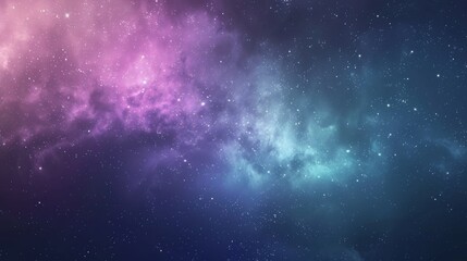 Obraz premium Cosmic Star Field Background with Purple, Blue, and Green Nebula for SciFi Design, Posters, or Digital Art