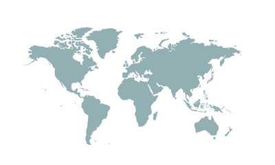World map with individual colors,isolated on white background for website layouts,background,education, precise,customizable,Travel worldwide,map silhouette backdrop,earth geography, political,reports
