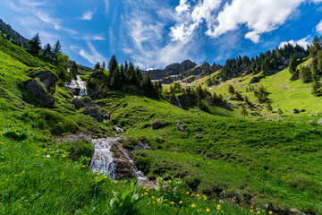 Mountain tour over the Brunnenauscharte to the Hochgrat on the Nagelfluhkette