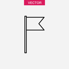 Flag line icon, outline vector sign, Symbol, logo trendy style illustration on white background..eps