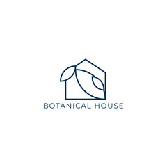 ILLUSTRATION BOTANICAL HOUSE, LEAF NATURE. ECO ELEMENT LOGO ICON GRADIENT COLOR DESIGN VECTOR FOR YOUR BRAND, BUSINESS