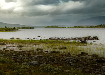 clouds over the lake