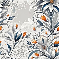 Vibrant Blossoms: A Vintage Boho Nautical Floral Pattern