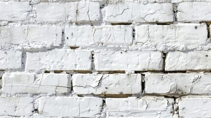 Close up of urban white painted brick wall surface