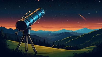 telescope on the mountain