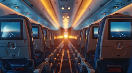 Passenger Entertainment Mockup: Airplane Seat Technology